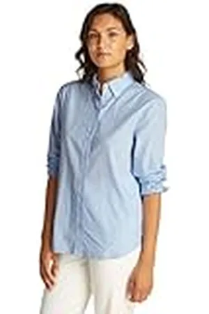 Tommy Hilfiger Dames TJW REG PINSTRIPE POPLIN SHIRT L/S Shirt, wit, M, , M