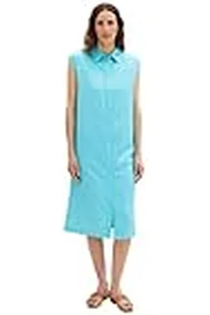 TOM TAILOR Dames 1036664 jurk, 26007-Teal Radiance, 40, , 40