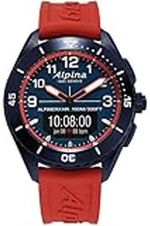 Alpina Heren analoog digitaal kwartshorloge met rubberen armband AL-284LNRW5NAQ6, , riemen