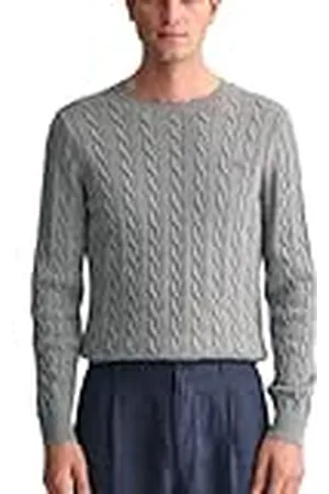 GANT Cotton Cable C-neck Pullover trui heren, , L