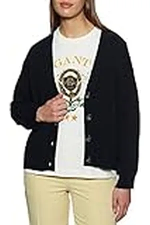 GANT Superfijne lamswollen cardigan voor dames, , S