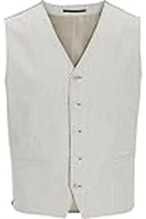 JACK & JONES JPRRIVIERA linnen Waistcoat kostuumvest, , 54, , 54