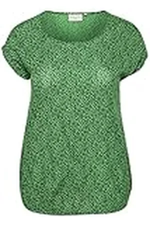 Kaffe Plus-size damesblouse, korte mouwen, ronde hals, losse pasvorm, dames, , 50 grote maten