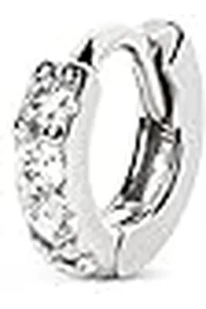 SINGULARU Losse Oorbel Hoepel Cleo S Zilver. 925 Sterling Zilver met Rhodium Plating. Congo Sluiting. Sieraden voor Vrouwen