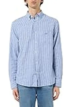 GANT REG COTTON LINEN STRIPE SHIRT, , 3XL