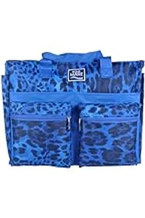 AQUA DI MARE Strandtas Ribstop vierkant patroon 100% PL 22884 Royal, , 21x39x48 cm, Hedendaags