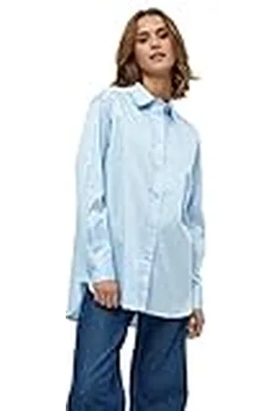 Minus Dames Evana Shirt, Lichtblauw, 32 NL
