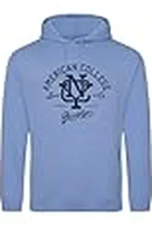 American College Sweatshirt Sweatshirt Print Warme Kleding Unisex Mannen en Vrouwen Casual Model ACSCW6 Sky Blue XL, , XL