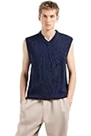 Armani Exchange Heren Wool Mix V-hals Pullover Sweater Vest, , S