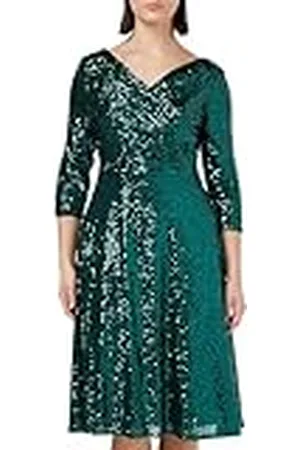 Gina Bacconi Midi A-lijn paillettenjurk voor dames, cocktailjurk, , 42