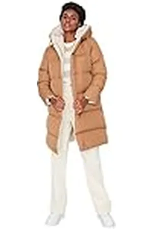 Trendyol Vrouwen oversized puffer capuchon geweven jas, , M