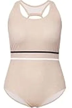 Ulla Popken Badpak voor dames, jute-look, knoop, rug, , 56