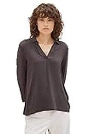 TOM TAILOR Poloshirt voor dames in materiaalmix, , L