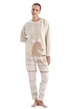 Dagi Dames herten patroon bedrukte pyjama set, S, , S