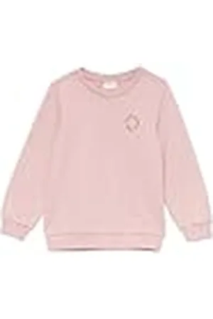 QS by s.Oliver Uniseks sweatshirt met geribbelde manchetten en klein printdetail, , 128-134
