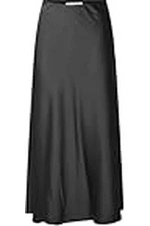 SELECTED Vrouwelijke midi-rok satijn, , 36