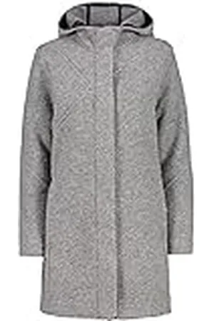 CMP Wooltech Long Coat, Woman, Grey Mel., 50