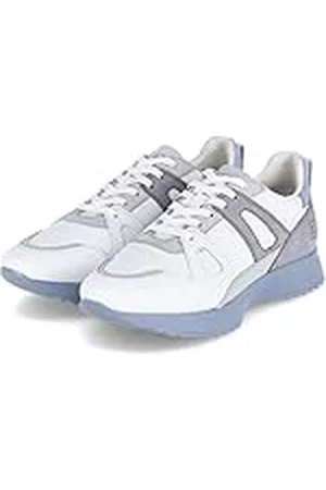 Bagatt Casual Sophie Veterschoenen voor dames, wit/lichtblauw, 39 EU, , 39 EU