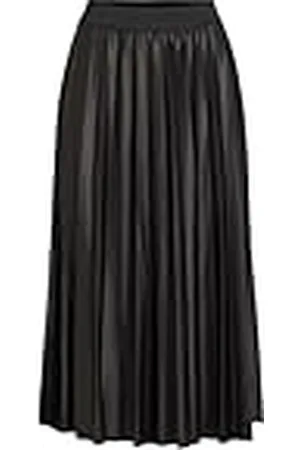 VILA Nitban Coated Pleated Midi Rok, , XL