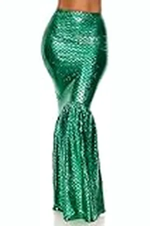 Forplay Zeemeerminrok voor dames, met hologramafwerking, Halloween maxi-rok, , M-L