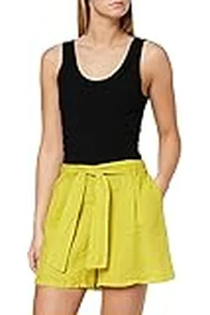 Bonamaison Dames Pure Linnen Shorts Met Riem