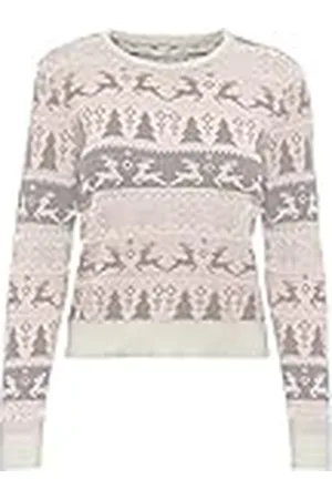 ONLY Dames Onlxmas Comfy Deer L/S KNT Pullover Sweater (3-pack), , L