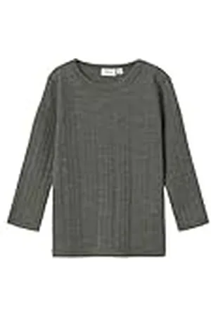 NAME IT Jongens Nmmwang Wool Needle Ls Top Solid Noos shirt met lange mouwen, , 104 cm