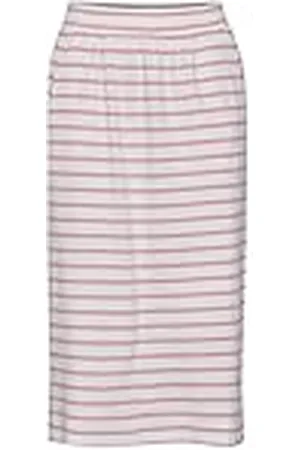 Ichi IHLOUISANY SK rok voor dames, lange rok in midi-lengte, gestreept, , S
