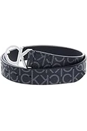 Calvin Klein Damesriem Ck Mono Belt 3,5 cm van leer, zwart (Black Mono 0gj), 85|#85|#6631 (Herstellergröße: 85)
