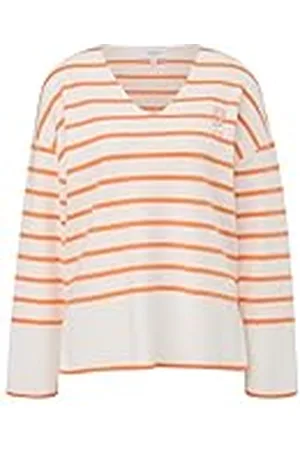 Comma, CI Pullover met strepen, , 40