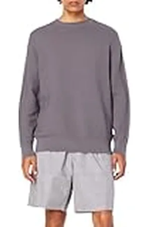 Armani Exchange Heren ronde hals, manchetmouwen, trui trui, grijs, L, , L