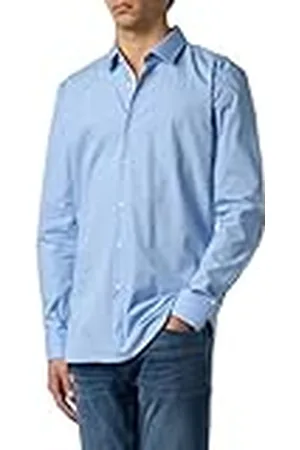 HUGO BOSS Heren Ekoy Shirt, Licht/Pastel Blue459, 46