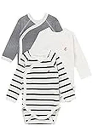 Petit Bateau Uniseks rompertje met lange mouwen voor pasgeborenen (verpakking van 3 stuks), variant 1, Verfrüht
