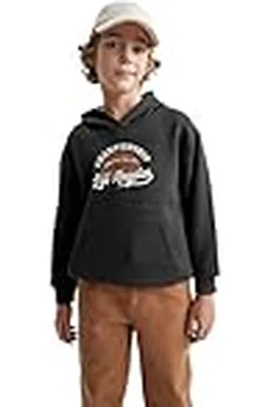 DeFacto Sweatshirt met capuchon voor jongens, , 10-11 Jaar