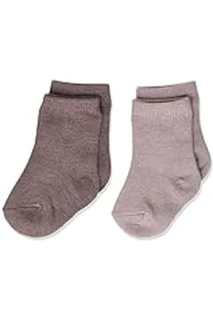 NAME IT Bestseller A/S Babymeisje NBFWAKTA Wool/VIS 2P XXIII sokken, Antler/Pack:2 Pack, 74/80