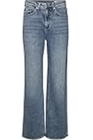 VERO MODA VMTESSA damesjeans met wijde snit, hoge taille, wijd gesneden jeans, , 33W / 32L
