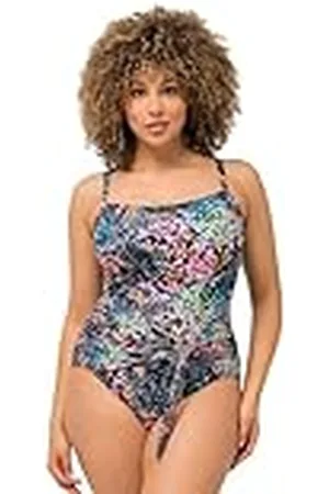 Ulla Popken Lisa Badpak voor dames, wrap-look, , 62