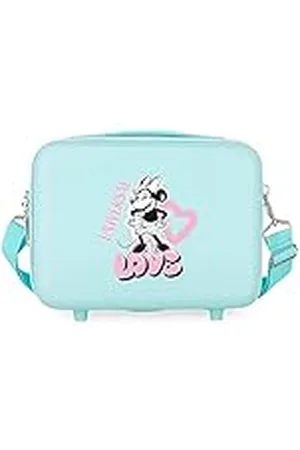 Disney Minnie Heart Toilettas, aanpasbaar, turquoise, 29 x 21 x 15 cm, stijf, ABS, 9,14 l, 0,8 kg, , Eén maat, Verstelbare toilettas