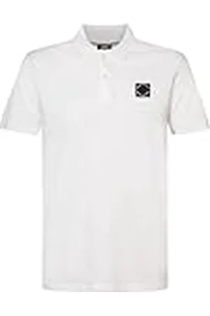 Petrol Industries INDUSTRIES Poloshirt voor heren, korte mouwen, M-1040-POL945, kleur: lichtwit, maat: L, , L