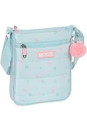 MOOS Schoudertas met buitentas, aktetas, schoudertas, comfortabel en veelzijdig, kwaliteit en dikte, 21 x 4,5 x 25 cm, turquoise, , Standaard, casual