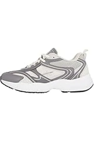 Calvin Klein CK JEANS Dames Retro Tennis MESH ML YW0YW01807 Sneakers, Grijs (Stormfront/Creamy White/Tapioca), 3.5 UK, , 36.5 EU