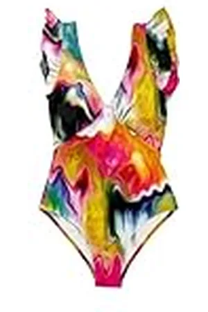 averie Dames Plunge One Piece Zwempak, , XXL
