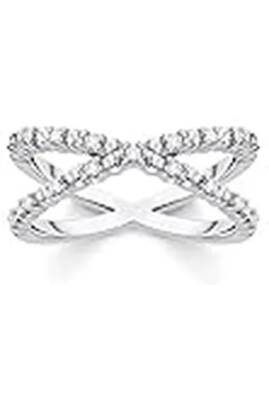 Thomas Sabo Ring bolletjes met witte stenen zilver 925 sterling zilver TR2318-051-14-52