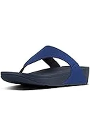 FitFlop Dames LULU teen post-Shimmer platte sandaal, Midnight Navy, 9 UK, , 43 EU