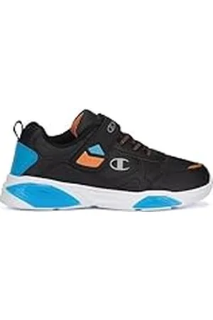 Champion Wave PU B PS Low Sneakers, Nero/BLU/Orange (KK011), 31,5 EU, , 31.5 EU
