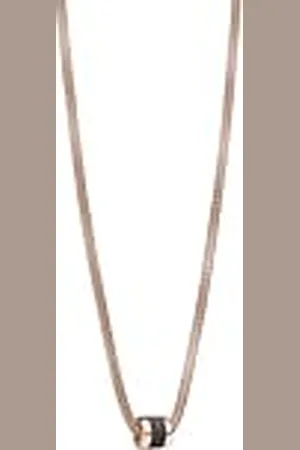 Bering Damesketting in glanzend roségoud - Arctic Symphony Collection met roestvrij staal - LYK2-R-ME-N-450, 450, Roestvrij staal, Geen edelsteen