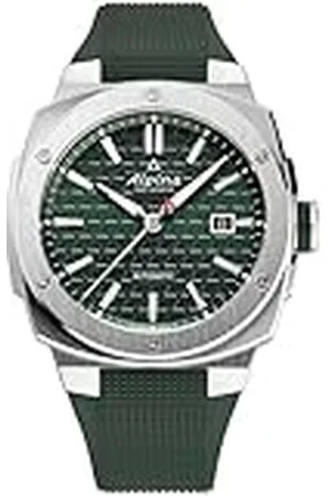 Alpina Analoog herenhorloge kwarts met roestvrijstalen armband mid-39682, , Strepen