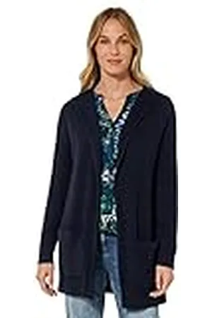 CECIL Dames B253431 Longcardigan, deep Blue, XS, , XS