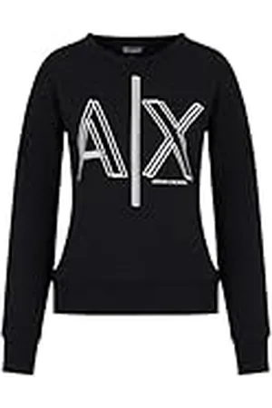 Armani Exchange Vrouwen duurzaam, bidimensionaal bedrukt logo, sweatshirt, , L, , L