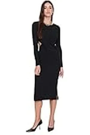 Trendyol Midi Standaard getailleerde gebreide jurk voor dames, , XS